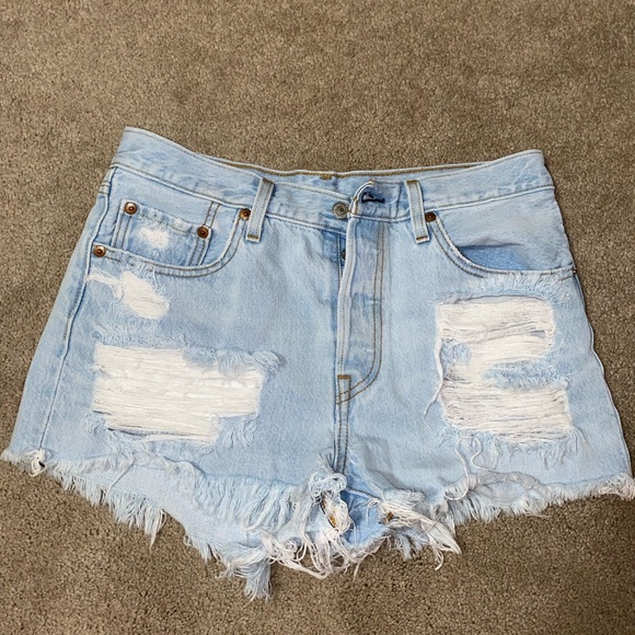Levi's Pants - distressed levi’s jean shorts!